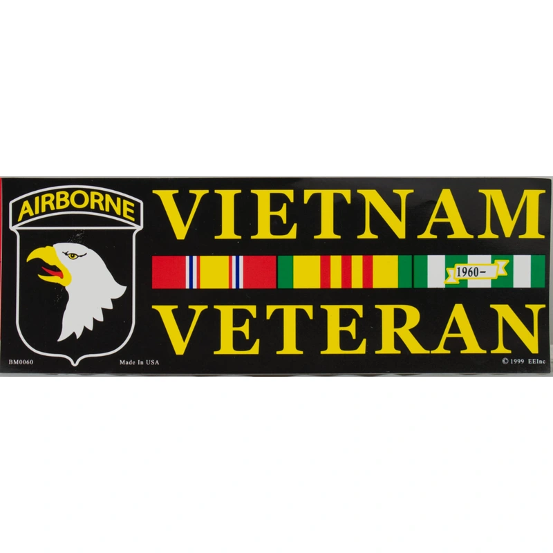 101st Airborne Division 1967 – 1972 Vietnam Bumper Sticker