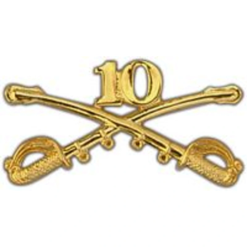 10TH CAVALRY CROSSED SABERS HAT PIN