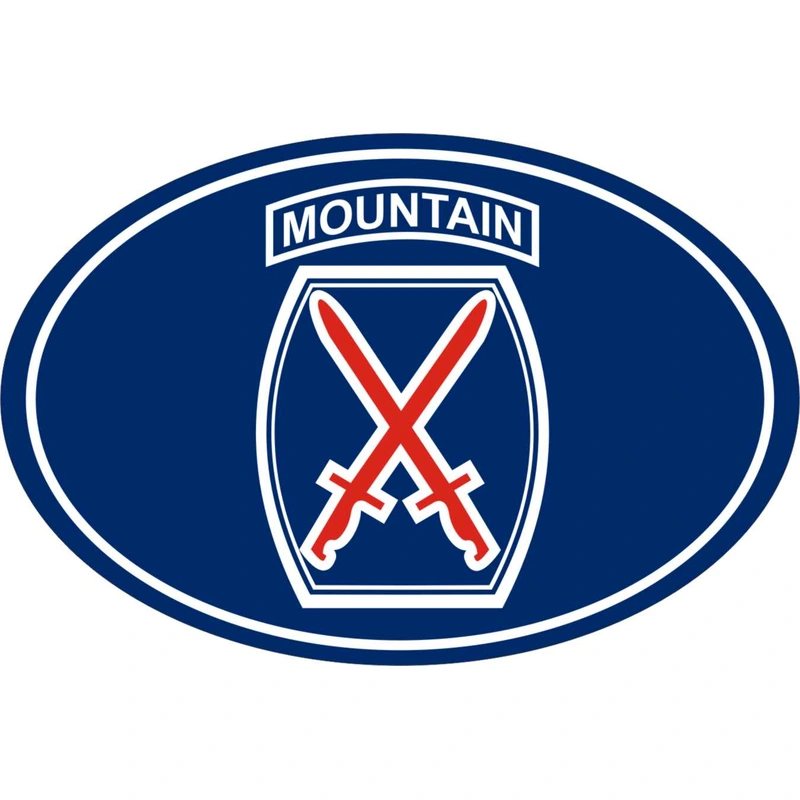 10th Mountain Division Euro Style Decal Sticker