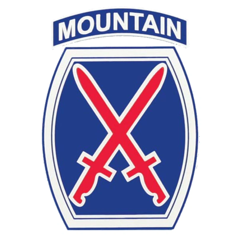 10th Mountain Logo(Shield) 4″ Decal