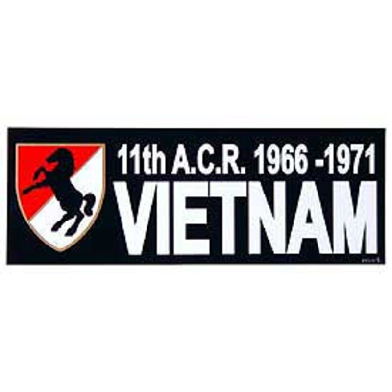 11th Armored Cavalry 1966 – 1971 Vietnam Bumper Sticker