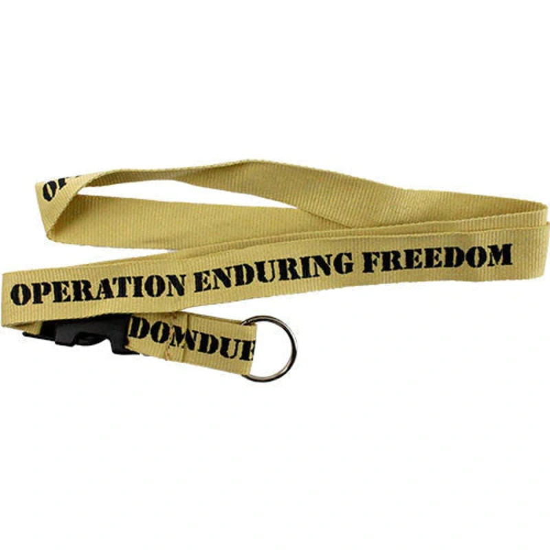 ***CLOSEOUT*** OPERATION ENDURING FREEDOM DETACHABLE KEYRING DESERT/TAN LANYARD ***CLOSEOUT***